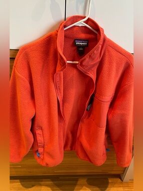 Patagonia Orange Synchilla Fleece Pullover Jacket